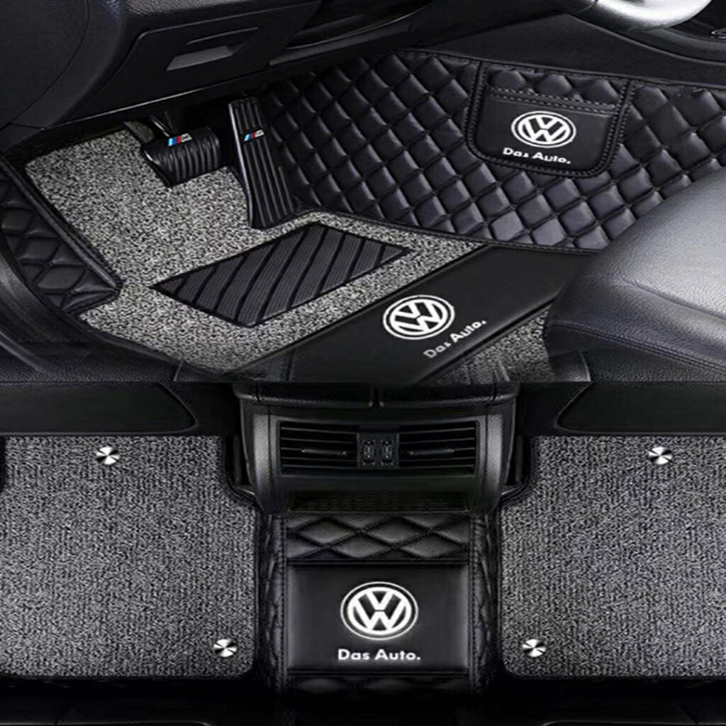 Volkswagen皮革腳踏墊福斯Phaeton Touareg Glof全包圍汽車腳墊