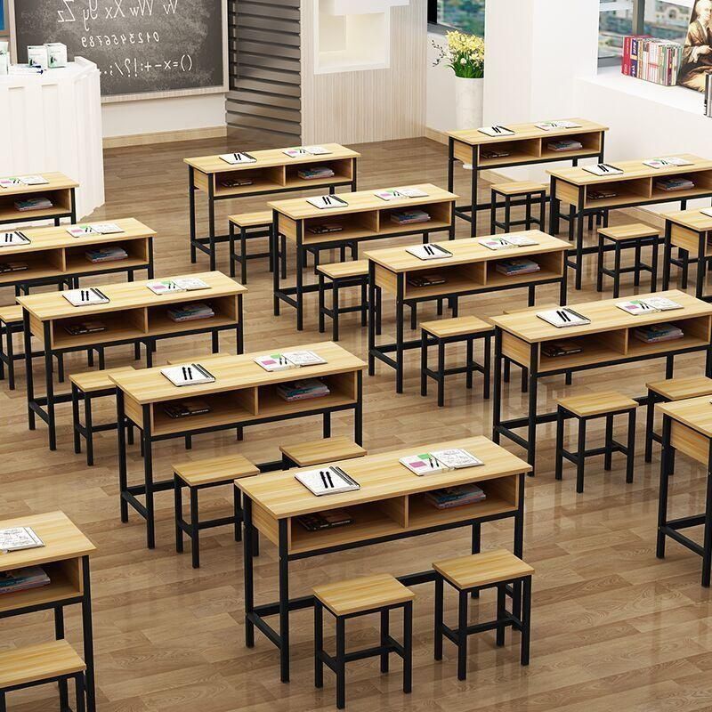 熱銷/免運 學校課桌椅中小學生雙層學習桌成人培訓桌椅補習班帶抽屜教室桌子