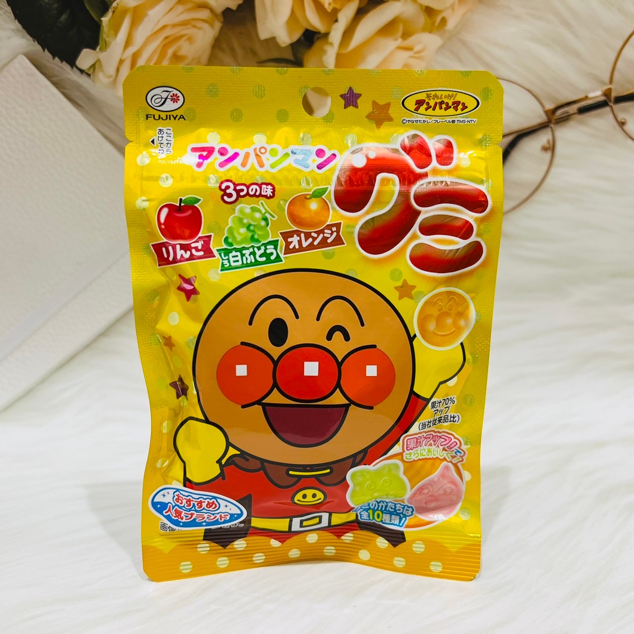 日本 FUJIYA 不二家 麵包超人 綜合水果QQ糖 蘋果 白葡萄 柑橘｜全店$299 全家取貨免運｜滿額折500｜APP下單最高賺19%點數⚡