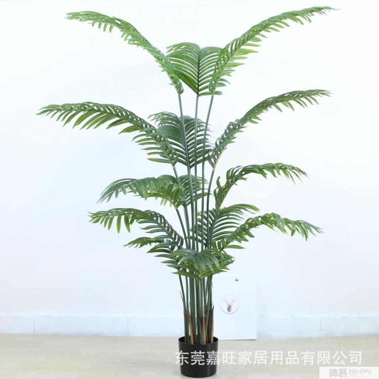 北歐模擬散尾葵盆栽假植物室內貴妃綠植盆景鳳尾客廳裝飾落地擺件【摩可美家】