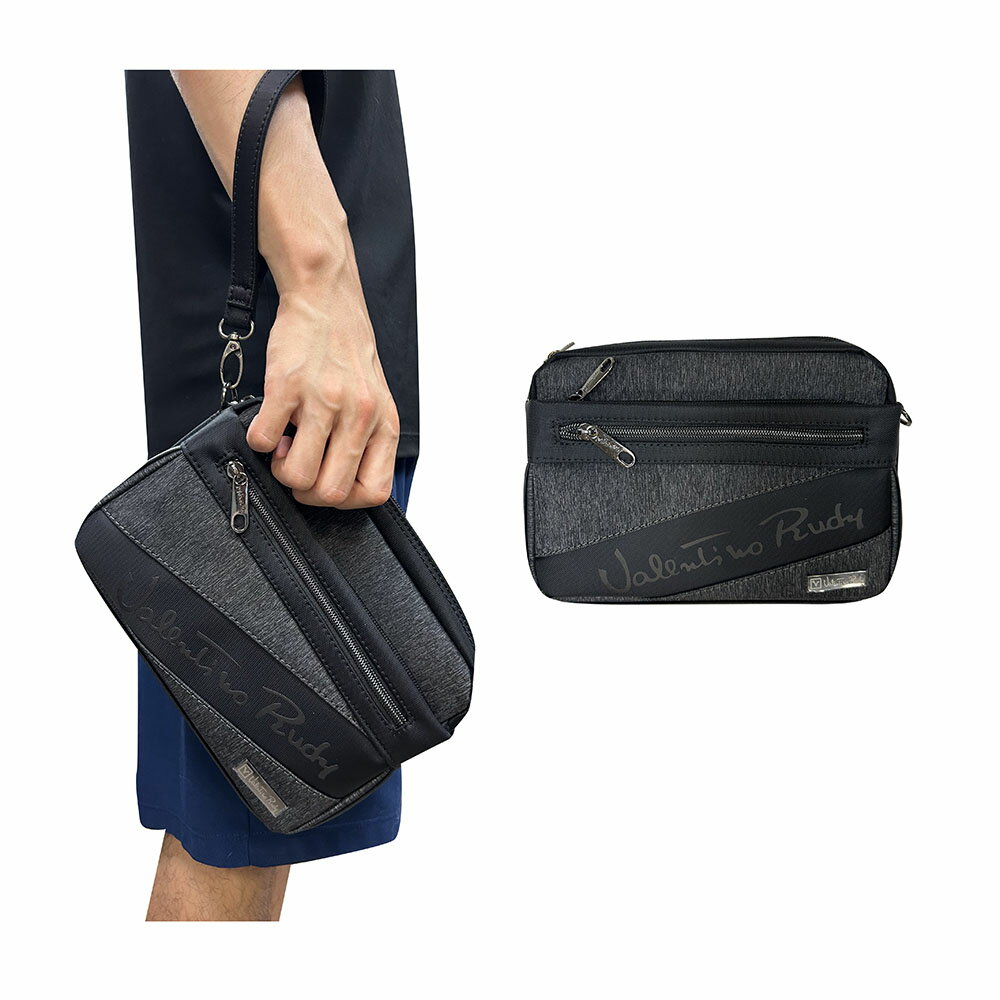 ~雪黛屋~Valenli 手拿包大容量附提把主袋+外袋共四層分類包進口防水尼龍布VW2044