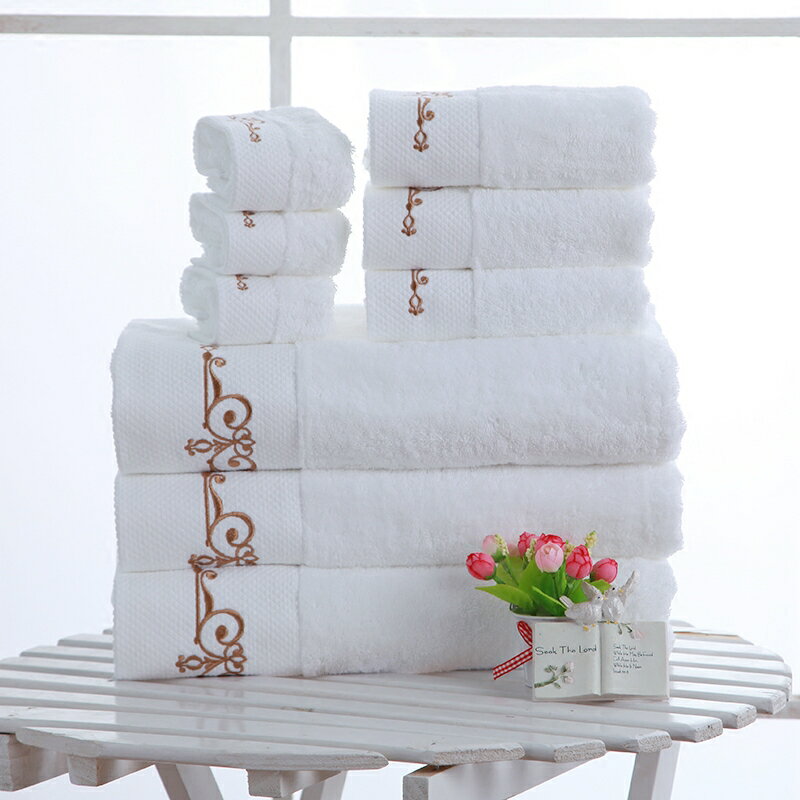 五星級酒店毛巾浴巾純棉三件套成人白色加厚柔軟可穿全棉柔軟吸水