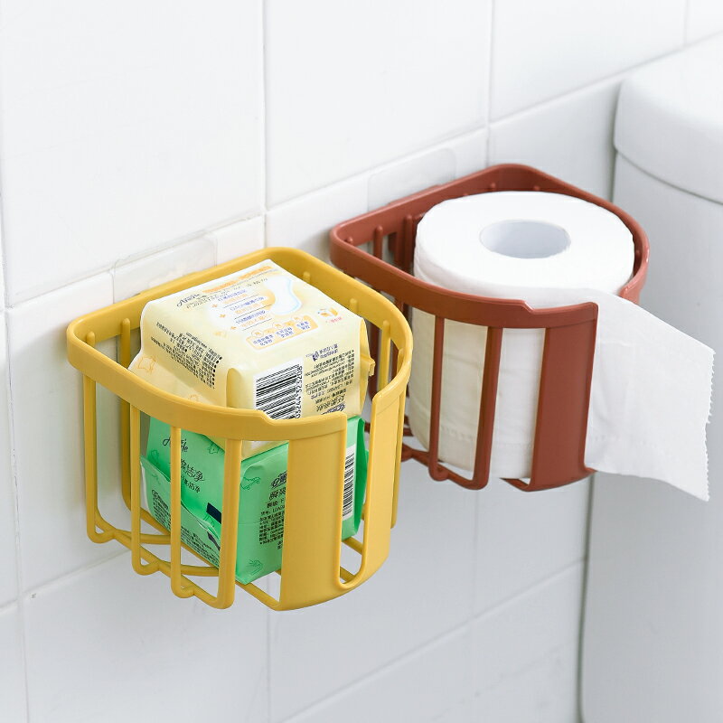 家用衛生間廁所卷紙巾盒廁紙抽紙巾架衛生紙置物架免打孔壁掛式