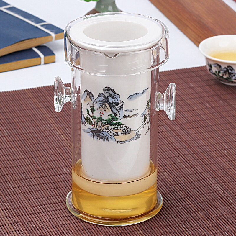 泡茶器玻璃茶杯套裝紅茶茶具陶瓷泡茶壺家用過濾沖茶器花茶器耐熱