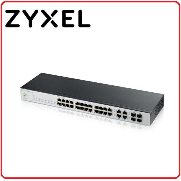 【2019.3 商用終身免費雲管理，加送第一年進階企業版授權】Zyxel 合勤 NSW100-28 Nebula雲端管理交換器