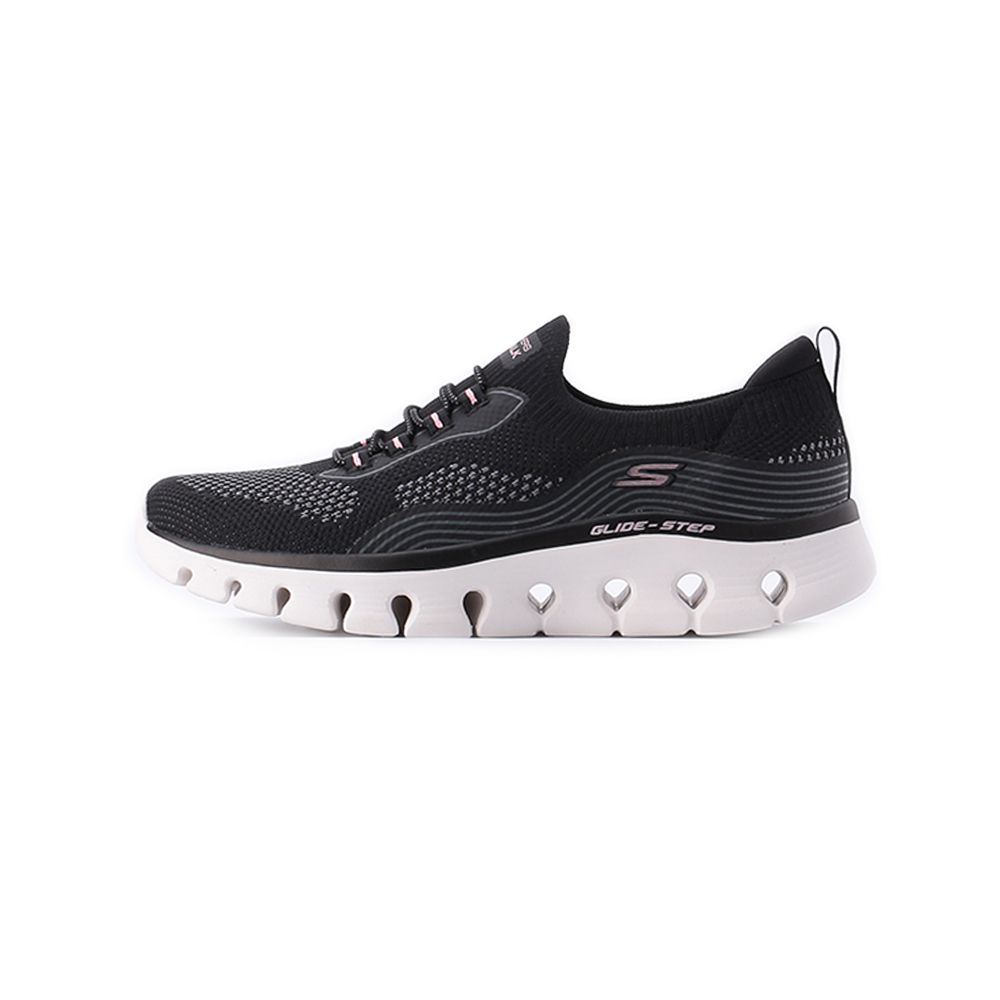 SKECHERS 健走系列 GO WALK GLIDE STEP FLEX 套式休閒鞋 黑白 124808BKPK 女鞋