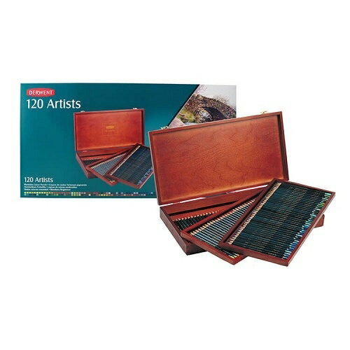 Derwent 達爾文-油性色鉛120色-木盒裝 DW32098【領券滿額再折千11/30止】