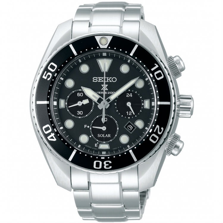 seiko SK037 精工錶 V192-0AD0D(SSC757J1) DIVER SCUBA 太陽能計時腕錶/200米潛水錶/ 黑*銀 44.5mm｜樂天全館特惠中★指定刷卡回饋10%