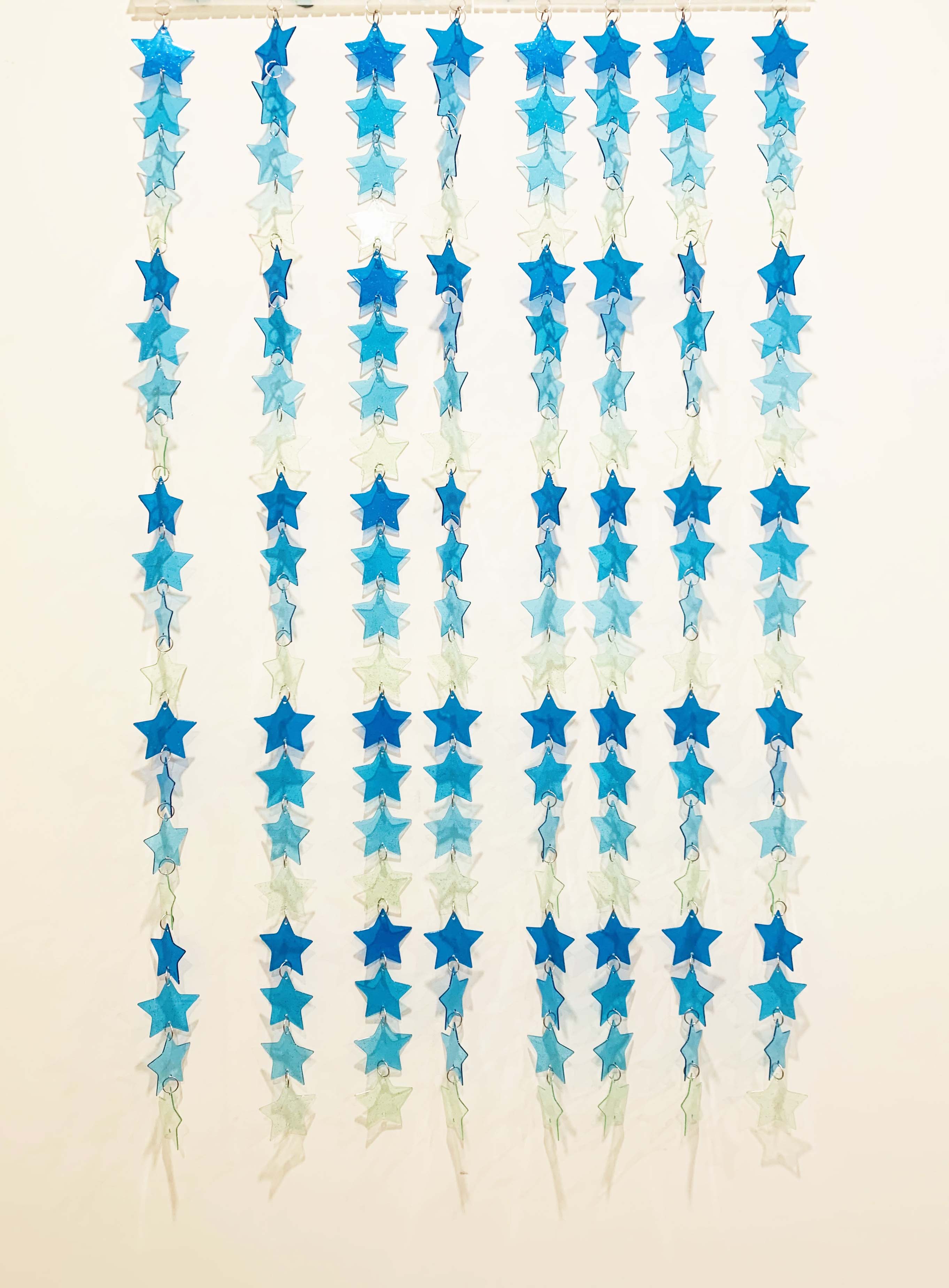 【震撼精品百貨】日本 藍色星星珠簾 門簾*01861