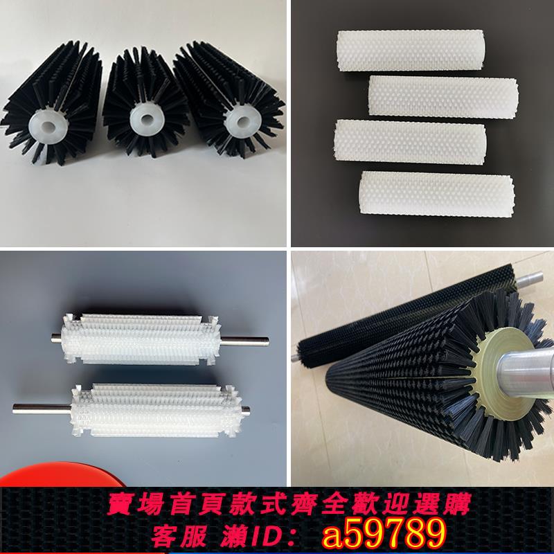 【臺灣公司 可打統編】非標定製工業毛刷輥滾筒刷小型尼龍刷尼龍絲拋光除塵輥清洗刷輥