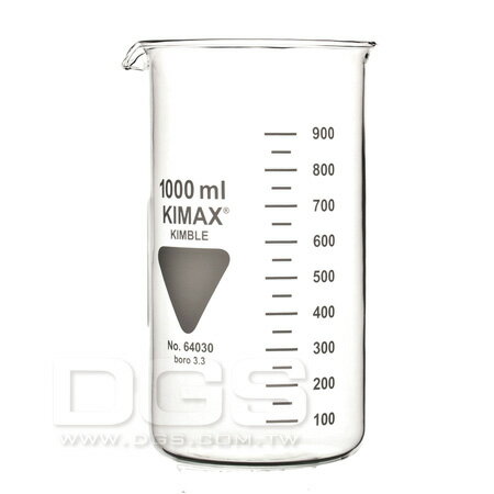 <br/><br/>  《Kimble》高型燒杯具嘴 ISO Beaker, Tall Form, with Spout, ISO<br/><br/>
