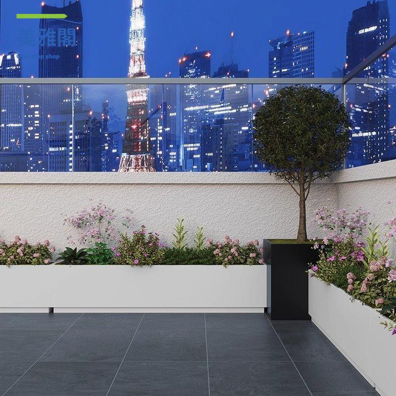 花箱 花盆 種植箱 養殖箱 花架 【無甲醛無異味】室內綠植花箱組合陽臺室外網紅種植箱戶外商業街發光氛圍定製花壇 八折減免 特價出 可開發票【hua/18】