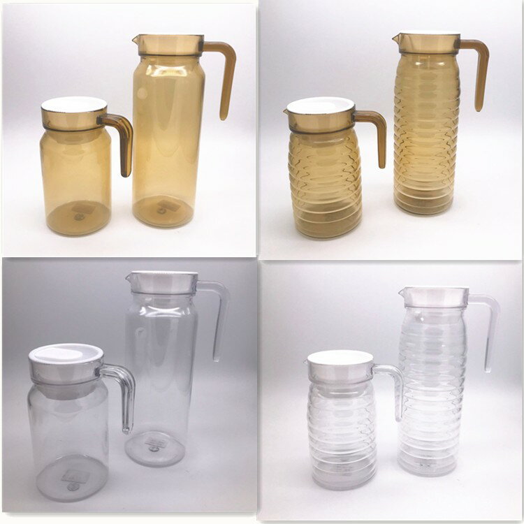 特價促銷嘉寶透明亞克力PC扎壺茶色防摔多用水壺條紋壺八角果汁壺