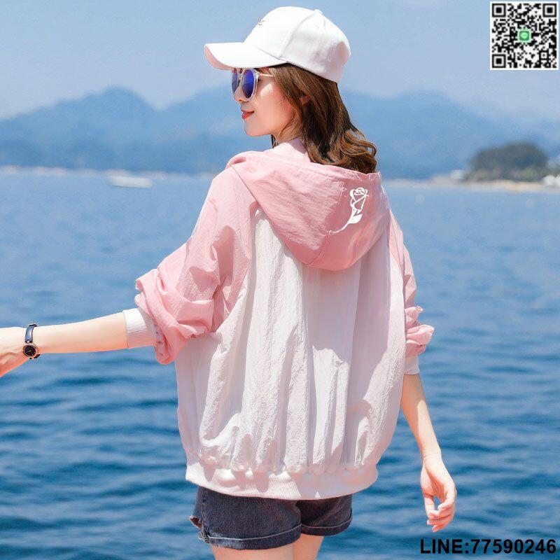 【歡樂購】【現貨免運】防曬衣女防紫外線透氣2024夏季新款寬松韓版女士戶外防曬服薄外套