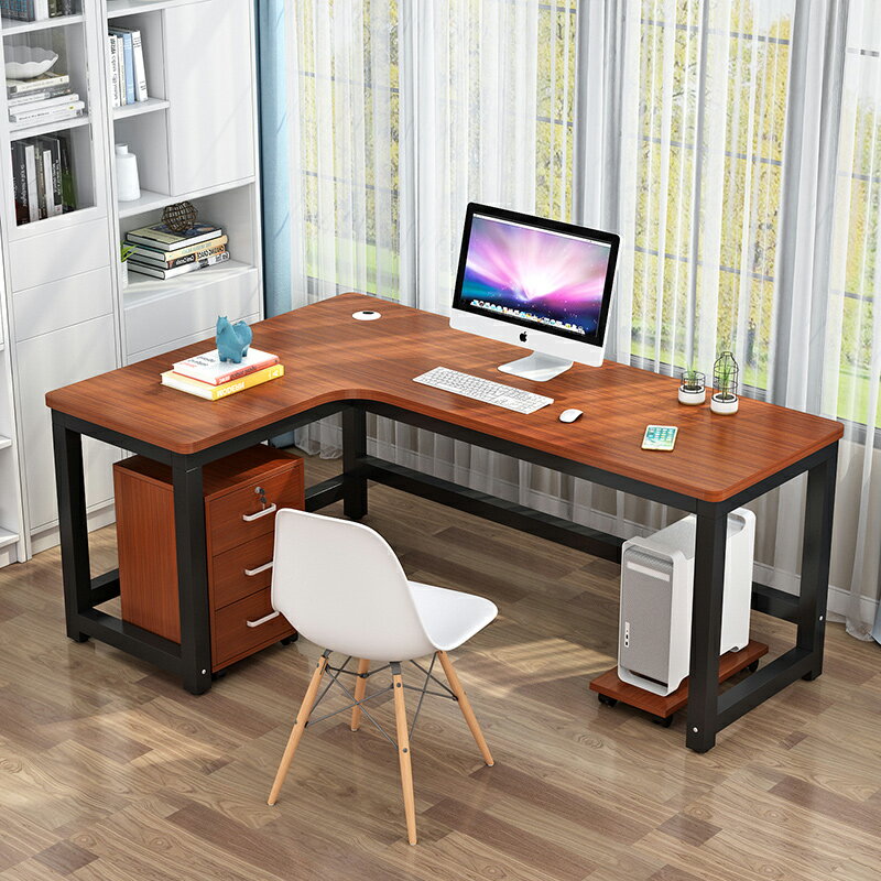 簡約轉角桌家用寫字桌臺式電腦桌簡易L型墻角臥室拐角學習辦公桌