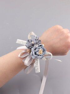 婚禮手花兒童舞蹈結婚用品禮物韓式森系新娘手腕花伴娘姐妹團手環