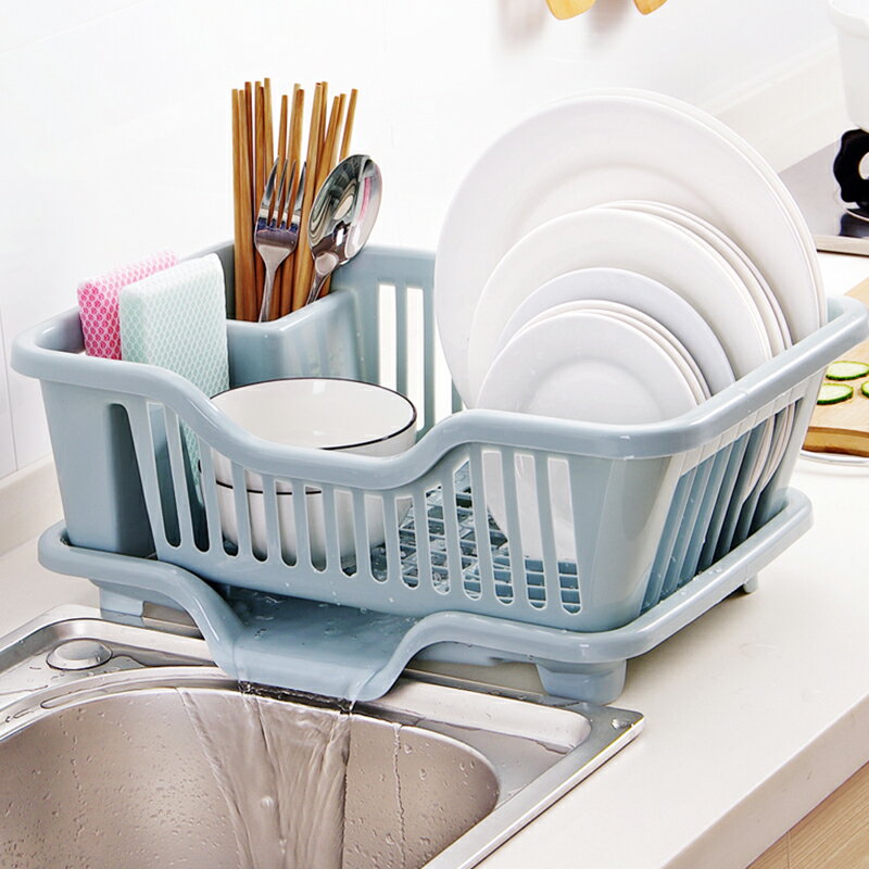 廚房水槽置物架放碗筷碗盤瀝水架洗菜盆洗碗池水池上碗碟收納架子