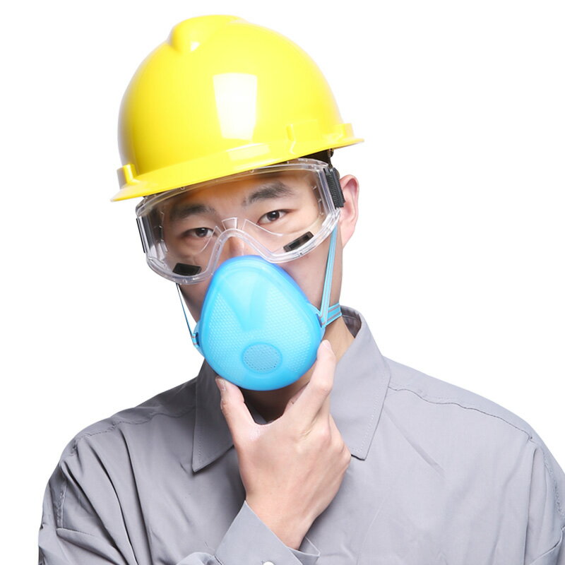 防塵口罩 防護面具 防毒面罩 KN95防護口罩 口鼻分離防霧霾防塵工業粉塵替換濾芯透氣面罩 可清洗 全館免運
