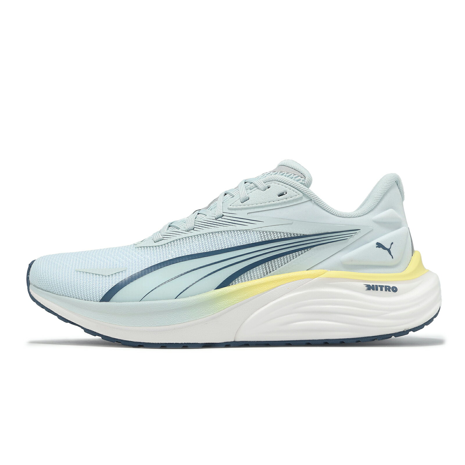 Puma 慢跑鞋 Electrify Nitro 4 Wns 女鞋 藍 黃 輕量 緩衝 運動鞋 31078814