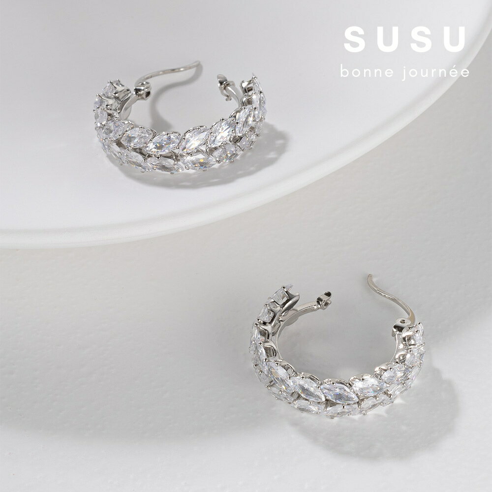 SU SU︱麥穗鋯鑽耳環❤️日韓 明星 熱銷 925純銀 防過敏 飾品 耳環 項鍊 手鍊 穿搭 百搭 時尚 6