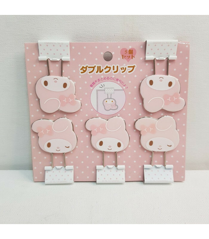 【震撼精品百貨】My Melody 美樂蒂~日本SANRIO三麗鷗 美樂蒂造型長尾夾5入組-點點*19336