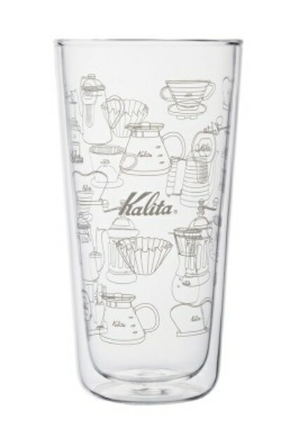金時代書香咖啡 Kalita 雙層透明玻璃杯 400ml #73124