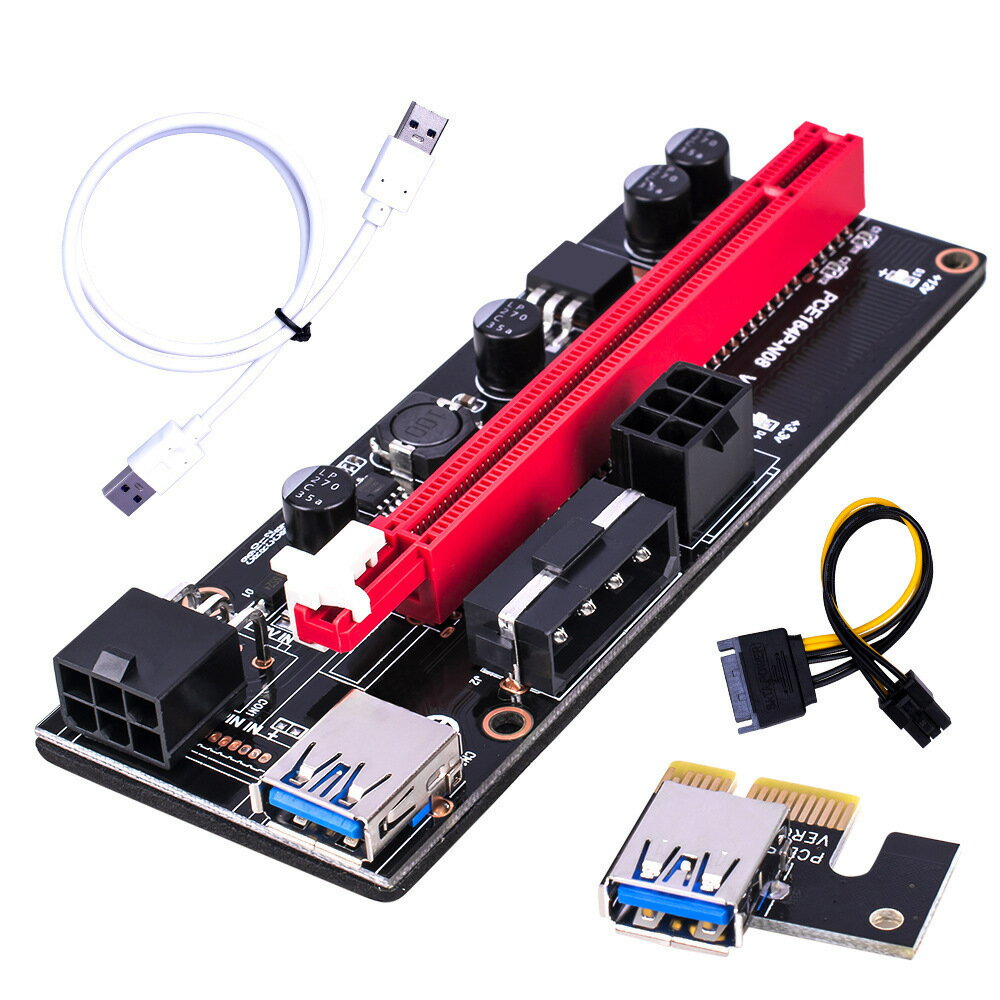 PCI-E顯卡延長線轉接線USB3.0轉接卡PCIE1X轉16X pcie riser card【宜家良品百貨】