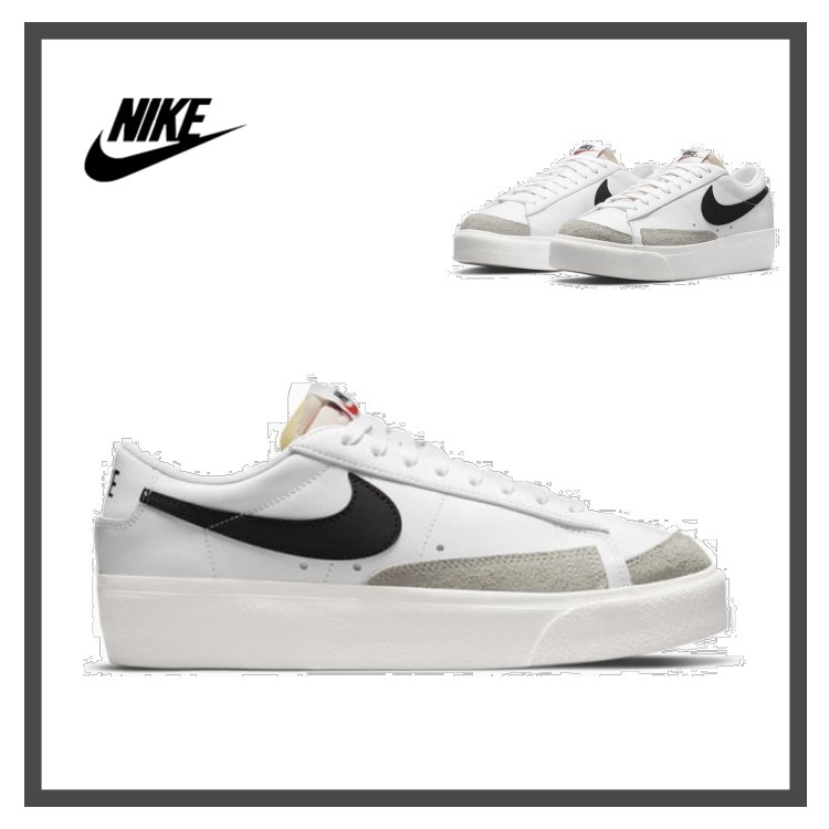 【毒】Nike W Blazer 厚底黑勾 LOW PLATFORM 黑勾勾 小白鞋 DJ0292101【領券折222｜Cube卡+APP下單最高10%回饋】