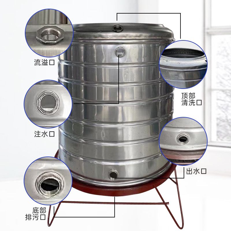 不銹鋼水箱加厚涼水桶家用太陽能水塔樓頂蓄水桶酒罐包郵立式203Y 公司貨