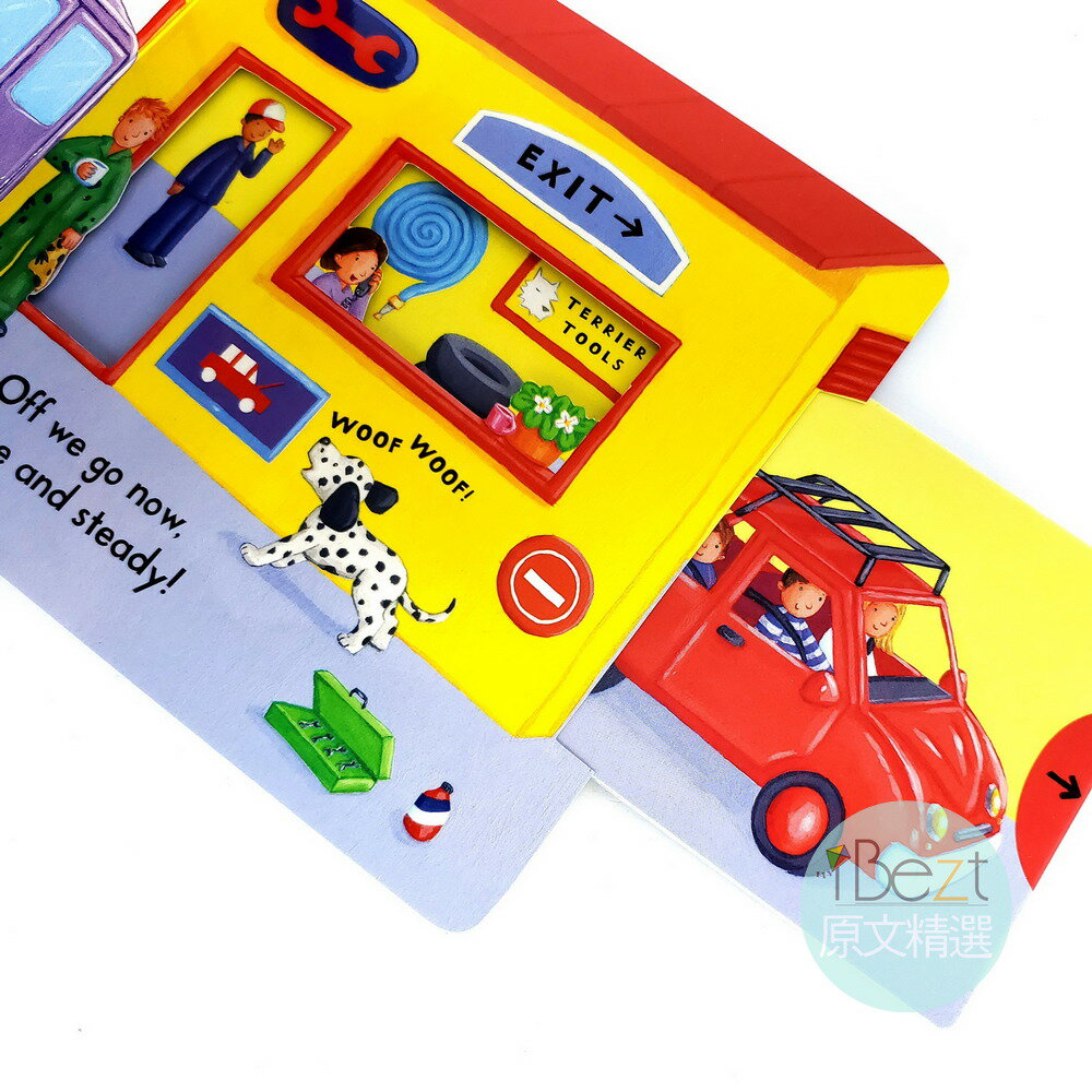 BUSY Garage | 推拉轉| |厚頁紙板| 遊戲書| 車庫| 情境式| 伴讀玩家| 樂天市場Rakuten