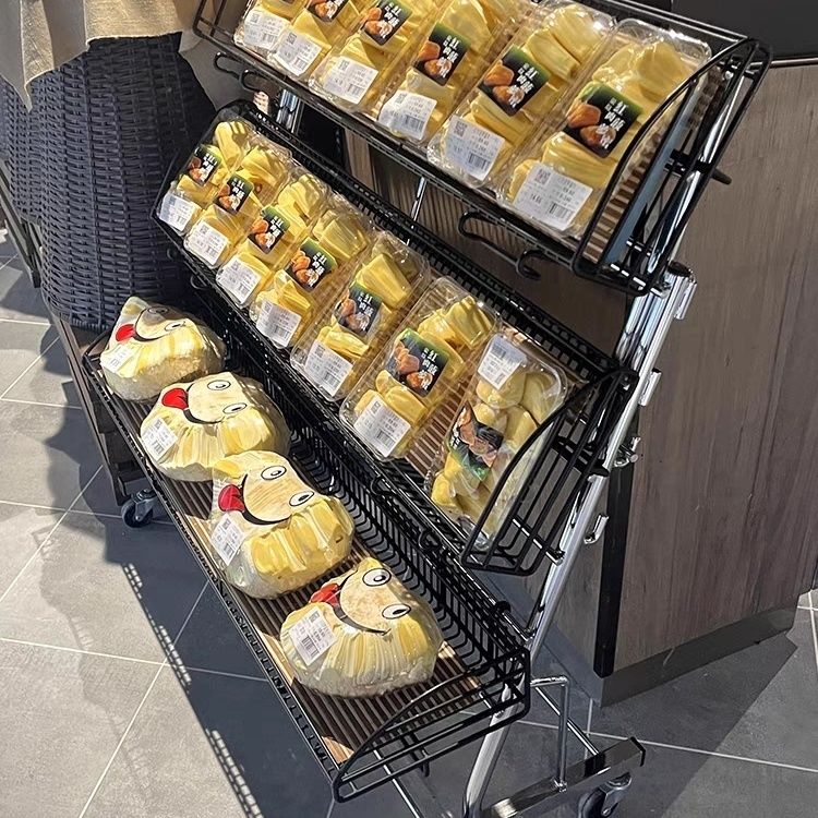 免運/可開票 快速出貨 超市促銷車關聯甩貨車飲料果蔬架可移動展示架胖東來超市水果貨架 5