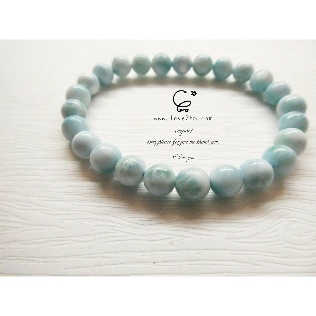 拉利瑪(海紋石)-手珠 1566/拉利瑪/水晶手鍊/[晶晶工坊-love2hm]