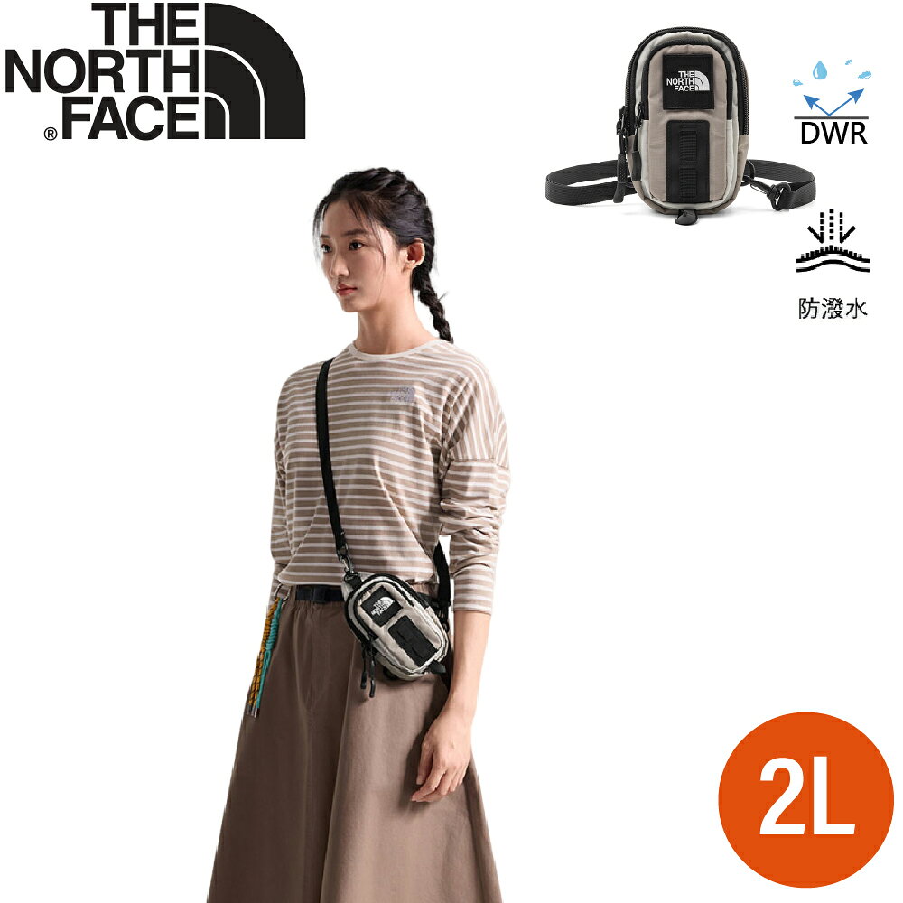 【The North Face 美國 HOT SHOT 迷你單肩背提包/手機包《棕灰》】8JCG/DWR防潑/輕量/戶外