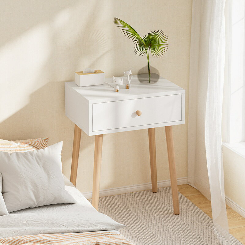 輕奢床頭櫃簡約現代家用臥室床頭置物架 出租房簡易ins風收納櫃