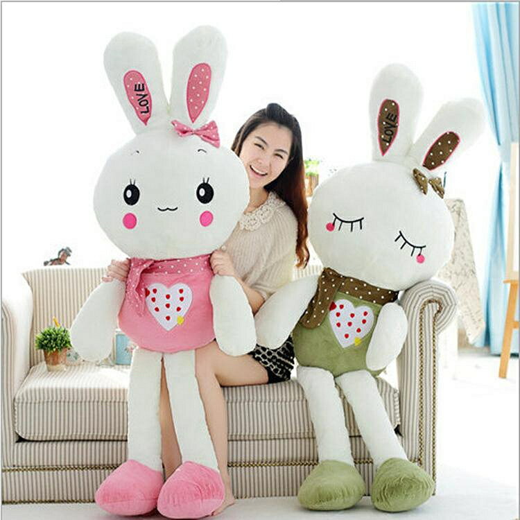 毛絨玩具公仔 愛心LOVE美人兔 大號米菲兔 水果色 女生日禮物 玩偶/生日/情人/聖誕禮物/毛絨娃娃/抱枕娃娃