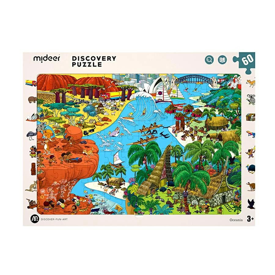 mideer - 世界百科探索拼圖-大洋洲(60片) MD-3256