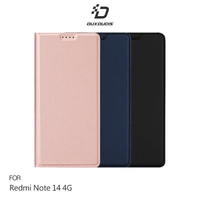 DUX DUCIS Redmi 紅米 Note 14 4G SKIN Pro 皮套 側翻皮套 插卡 可立