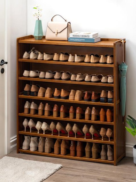 鞋架子簡易放門口收納家用室內好看多層防塵經濟型實木特價竹鞋櫃 交換禮物全館免運