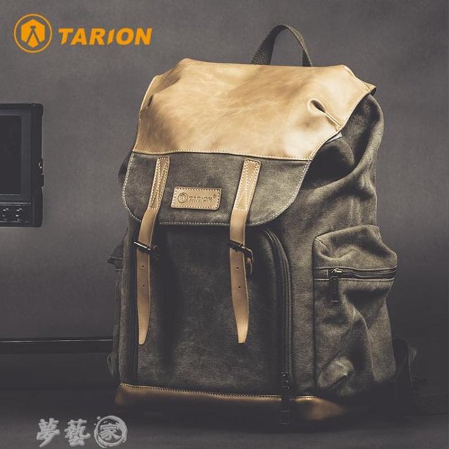 攝影包 德國TARION攝影包國家地理後背包牛皮帆布休閒相機背包單反相機包 家 交換禮物全館免運