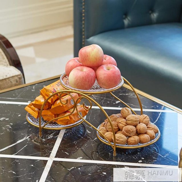 水果盤客廳創意家用多層歐式塑料北歐水果籃甜品臺展示架糖果盤 交換禮物全館免運
