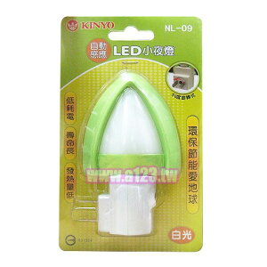 KINYO 自動感應LED小夜燈 NL-09 (白光)