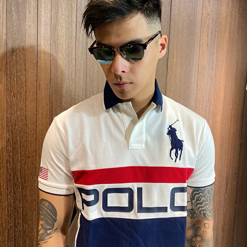 美國百分百【全新真品】Ralph Lauren Polo衫RL 短袖素面網眼大馬LOGO S