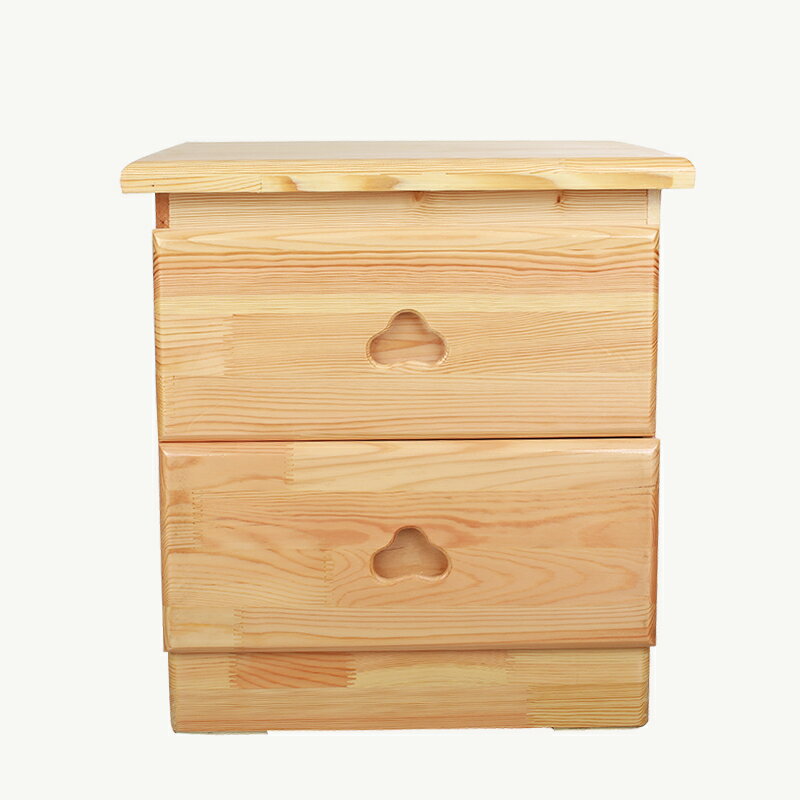 松木床頭櫃實木收納櫃整裝簡約現代兒童儲物臥室原木色床邊小櫃子