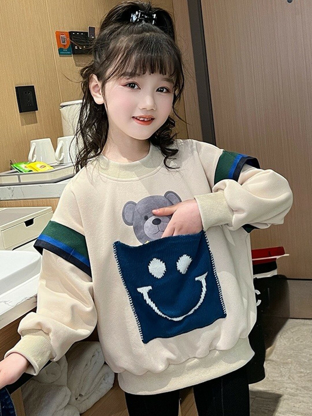 女童加絨上衣春秋款純棉2025新款女大童秋冬款T恤上衣兒童內搭衣