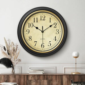 歐式鐘錶掛客廳掛墻用美式復古掛鐘靜音時鐘裝飾石英鐘免打孔
