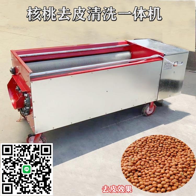 核桃脫皮機家用青皮核桃脫皮清洗一體機扒去皮商用鮮核桃扒皮
