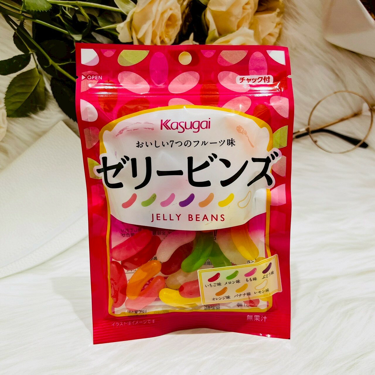 日本 Kasugai 春日井 雷根糖 雷根軟糖 76g 水果軟糖 草莓 哈密瓜 桃子 柳橙 檸檬 香蕉 葡萄