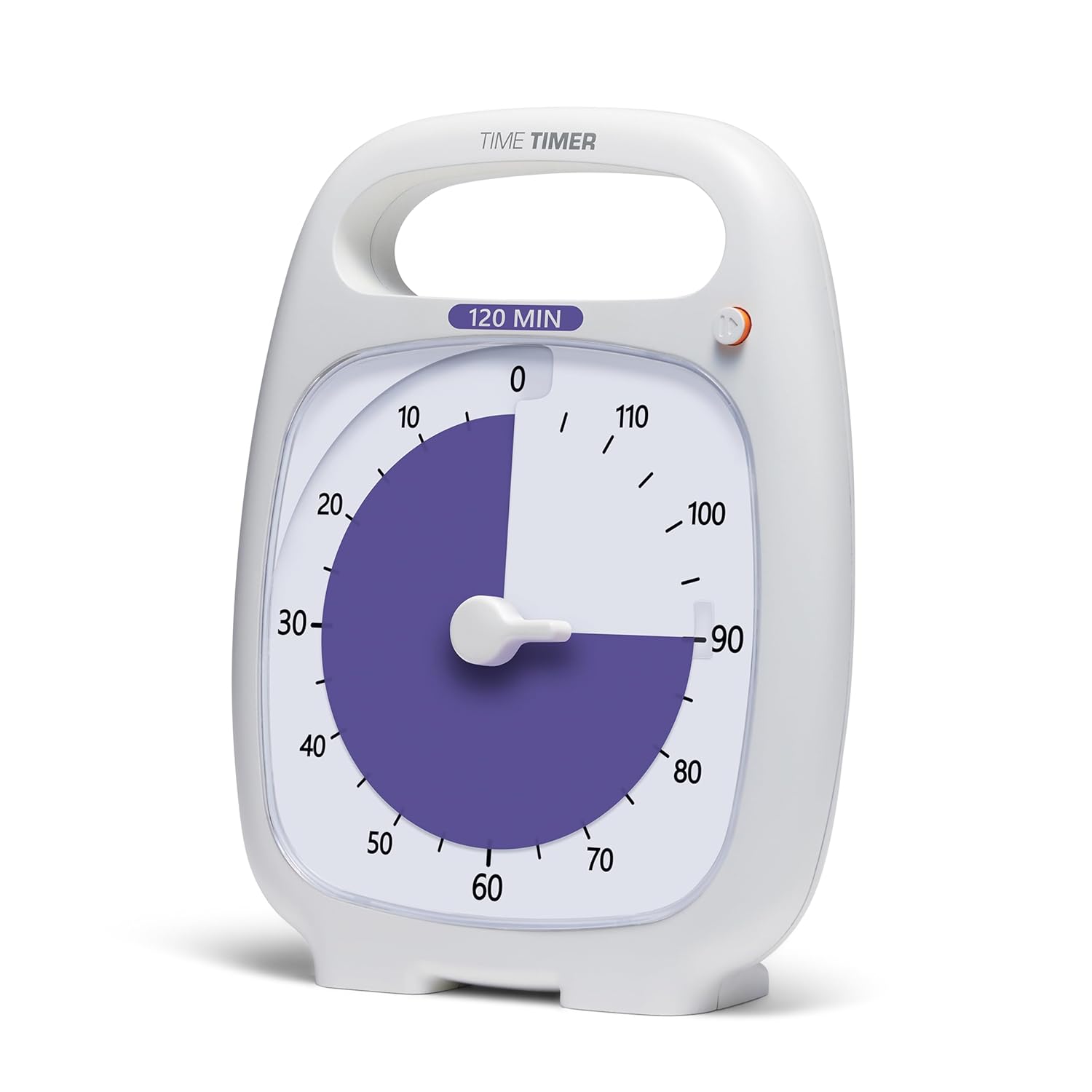 [5美國直購] Time Timer PLUS 手提式視覺倒數計時器 120分鐘-白色 用於教室辦公室家庭學校 靜音操作