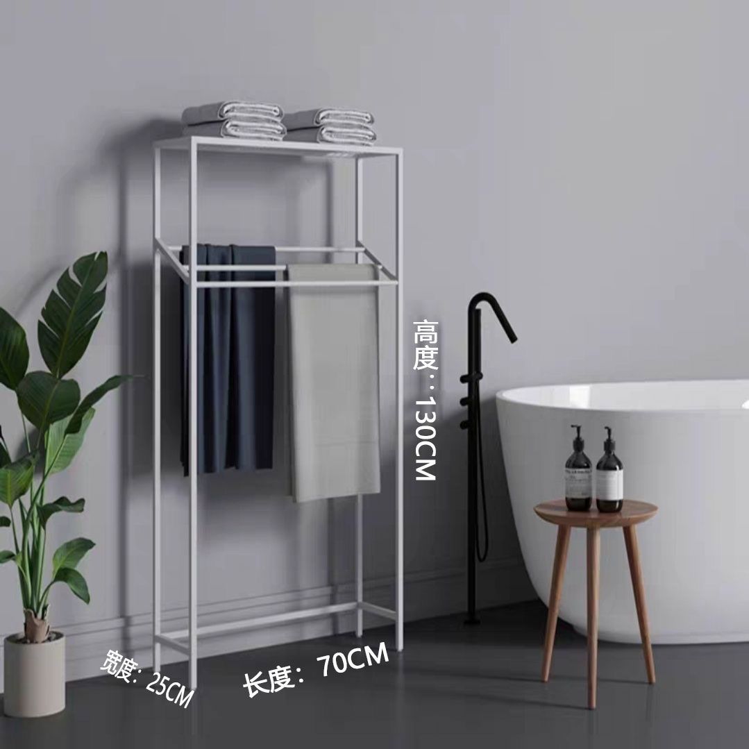 免運毛巾架浴室置物架收納架落地架家居落地毛巾架置物架酒店浴缸旁立式浴巾架衛生間多功能收納架子工廠直銷全館折扣