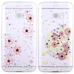 【奧地利水鑽】HTC 10 / M10 (5.2吋) 花系列保護軟套